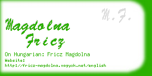 magdolna fricz business card